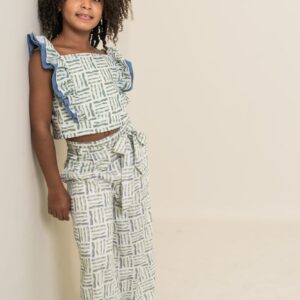 Pantalón étnico verde desde 8 años hasta talla M Ele.o