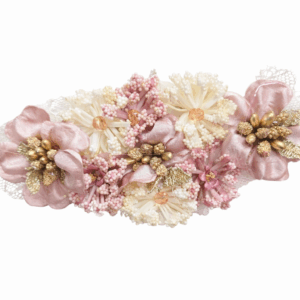 Prendido flores rosa y beige 55570