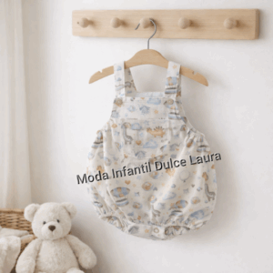 Pelele dinosaurios azul desde 1 mes hasta 12 meses T1512