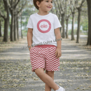 Conjunto niño zigzag rosa desde 6 meses hasta 36 meses 240513001