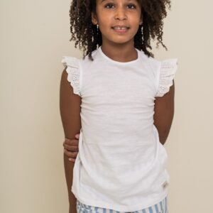 Camisa niña volante blanca desde 8 años hasta xxs 241010301