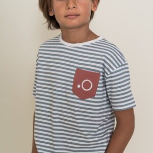 Conjunto camiseta rayas azafatas y pantalón corto desde 2 años hasta 14 años 241070301