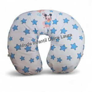 Cojin de lactancia azul de mickey