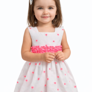 Vestido fluor rosa desde 2 años hasta 10 años