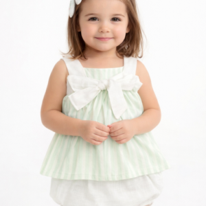 Jesusito rayas verdes lazo desde 3 m hasta 12 meses