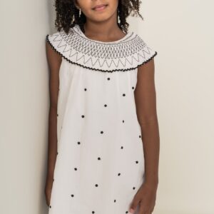 Vestido beige lunar negro desde 4 años hasta 12 años 240100410