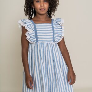 Vestido rayas azules desde 4 hasta 12 años 24000910