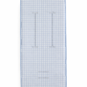 Colchoneta cuadros celeste