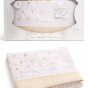 Juego de sabanas algodón coche blanca y beige