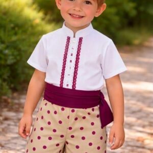 Conjunto flamenco beig y buganvilla desde 1 año hasta 6 años