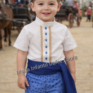 Conjunto flamenco azul desde 1 año hasta 6 años