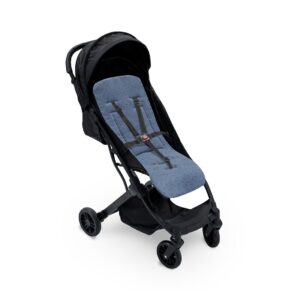 Colchoneta muselina reversible punto y estrella azul