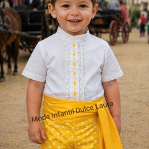 Conjunto de flamenco amarillo desde 2 años hasta 6 años