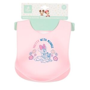 Babero silicona rosa minnie
