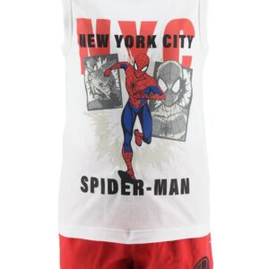 Conjunto tirantes spiderman blanco y pantalón rojo desde 3 años hasta 8 años