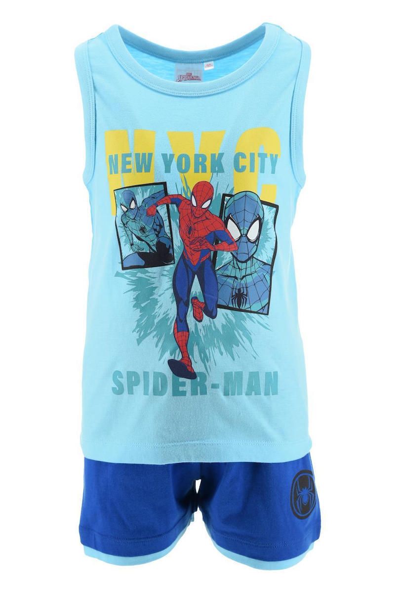 Conjunto tirantes spiderman azul y pantalón marino desde 3 años hasta 8 años
